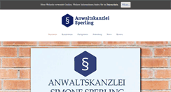 Desktop Screenshot of anwaltskanzlei-sperling.de
